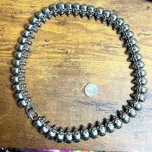 Large Skull Biker Necklace Mens